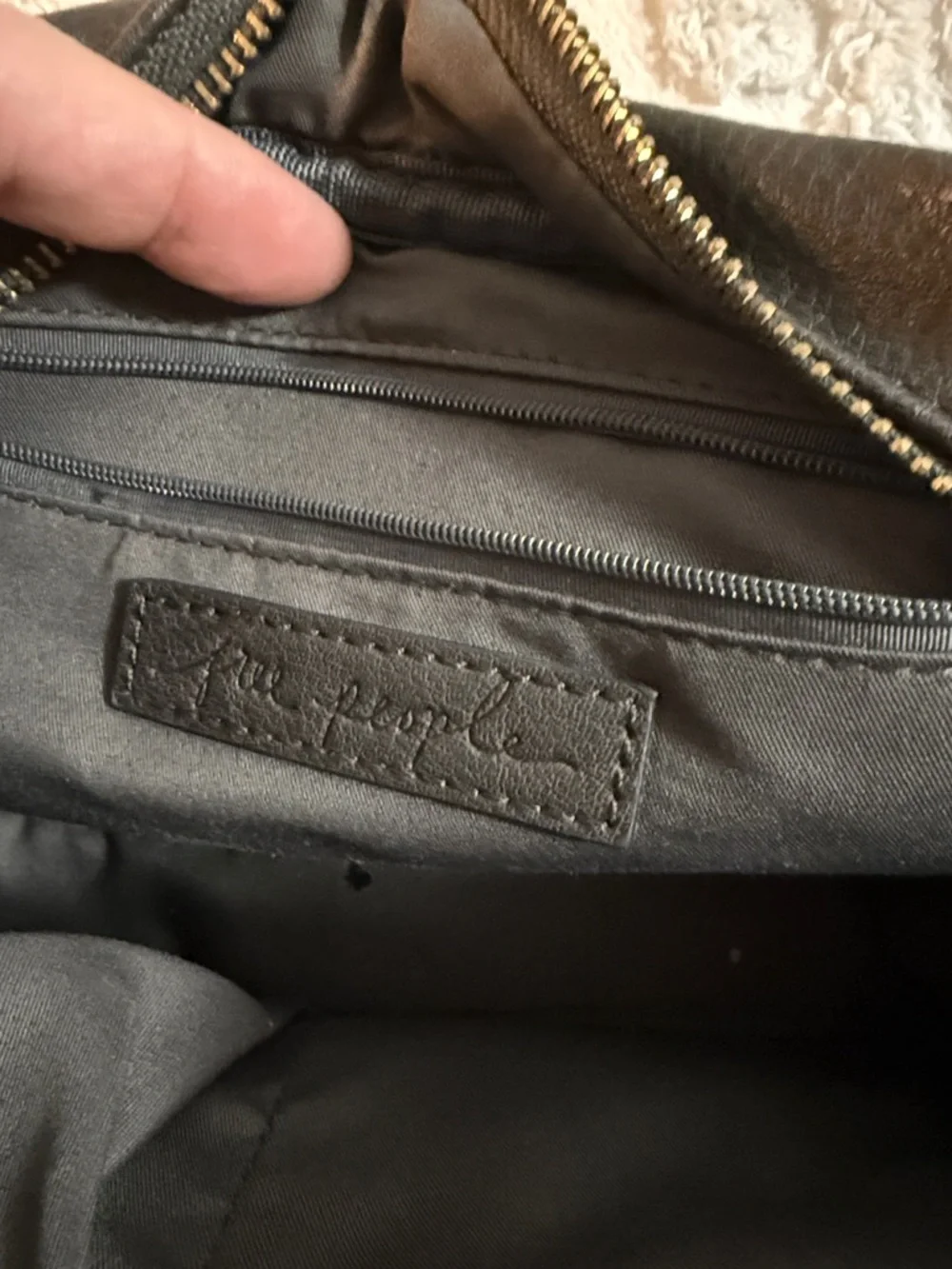 Free People - Black Crossbody Bag with Studded removable Strap - Picture 5 of 7